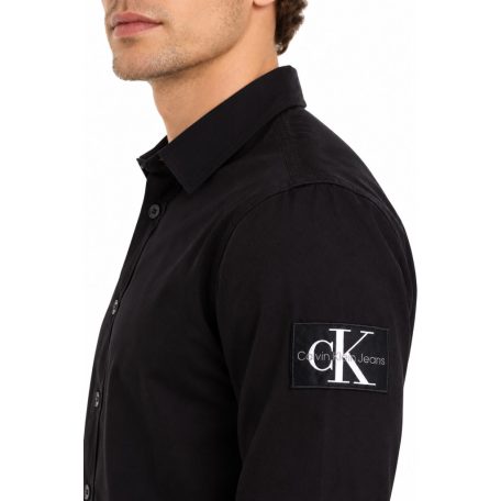 Calvin Klein Jeans férfi fekete ing monogram jelvénnyel