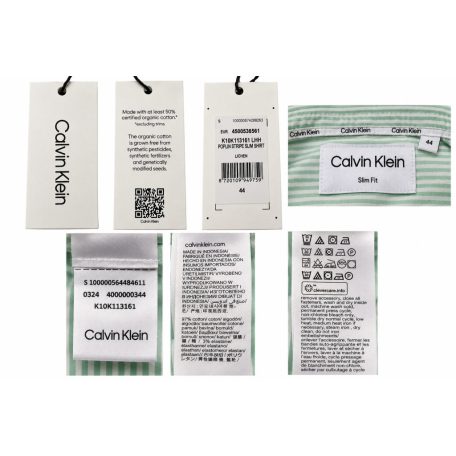 Calvin Klein férfi csíkos slim fit ing