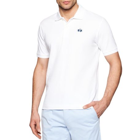 LA MARTINA Regular Fit Piqué Polo Fehér - XMP035