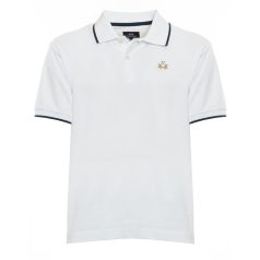 LA MARTINA Bi-Color Piqué Polo Fehér - XMP036
